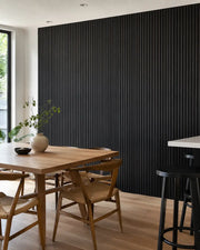 NORDAN Acoustic Slat Wood Wall Panels - Black