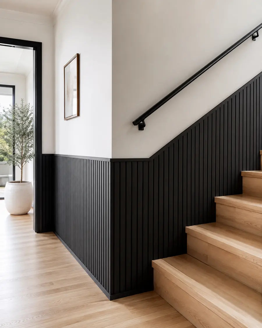 NORDAN Acoustic Slat Wood Wall Panels - Black