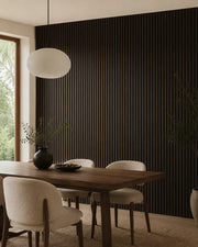 NORDAN Acoustic Slat Wood Wall Panels - Dark Walnut