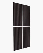 Acoustic Wood Slat Wall Panels – 3-Sided Wrapped – Dark Walnut