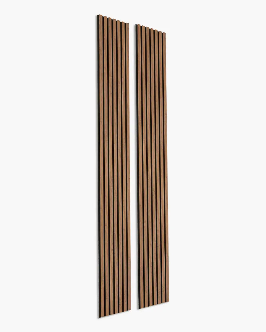 NORDAN 3-Sided Wrapped Acoustic Wood Slat Wall Panels – Teak