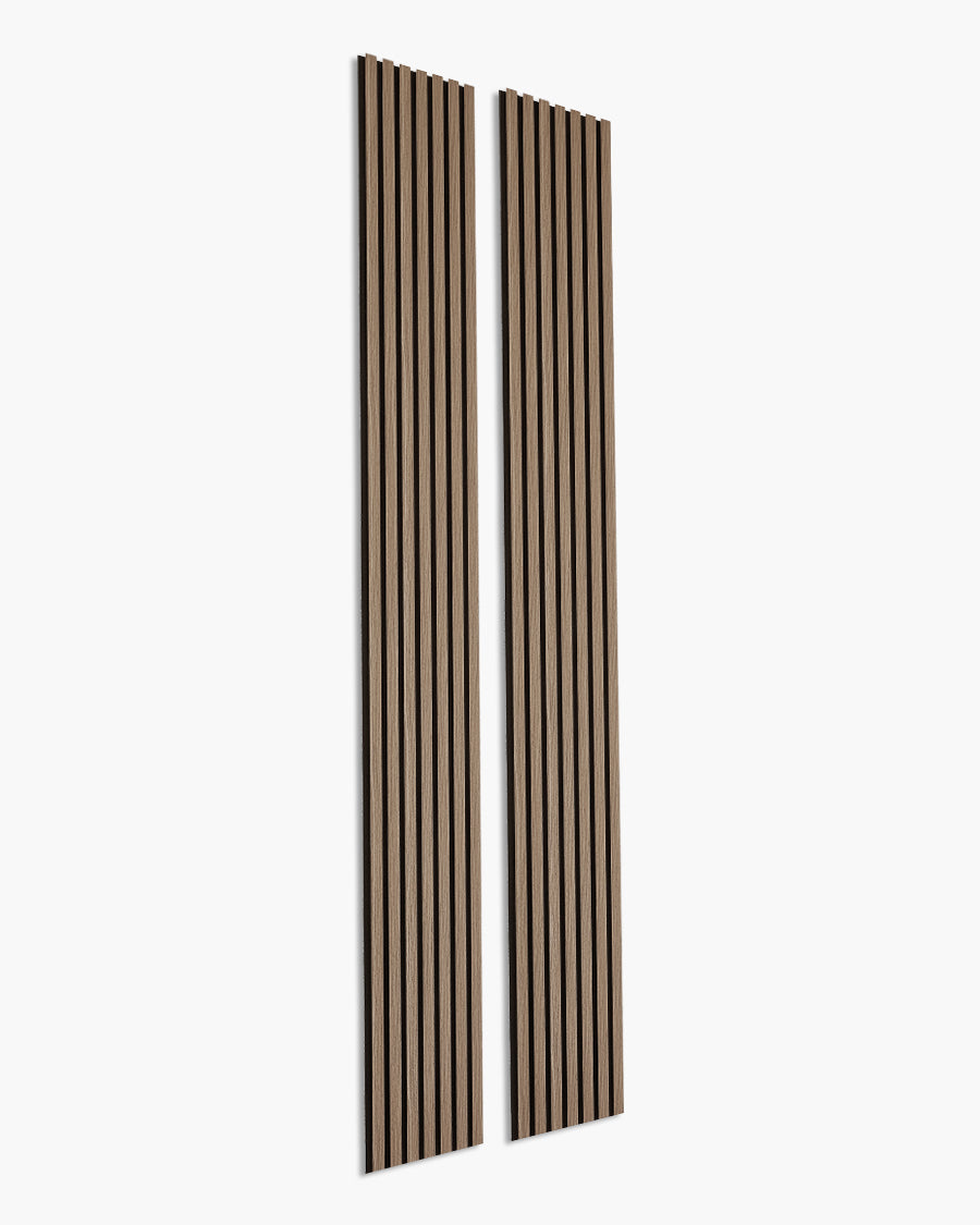 Acoustic Wood Slat Wall Panels – 3-Sided Wrapped – Walnut