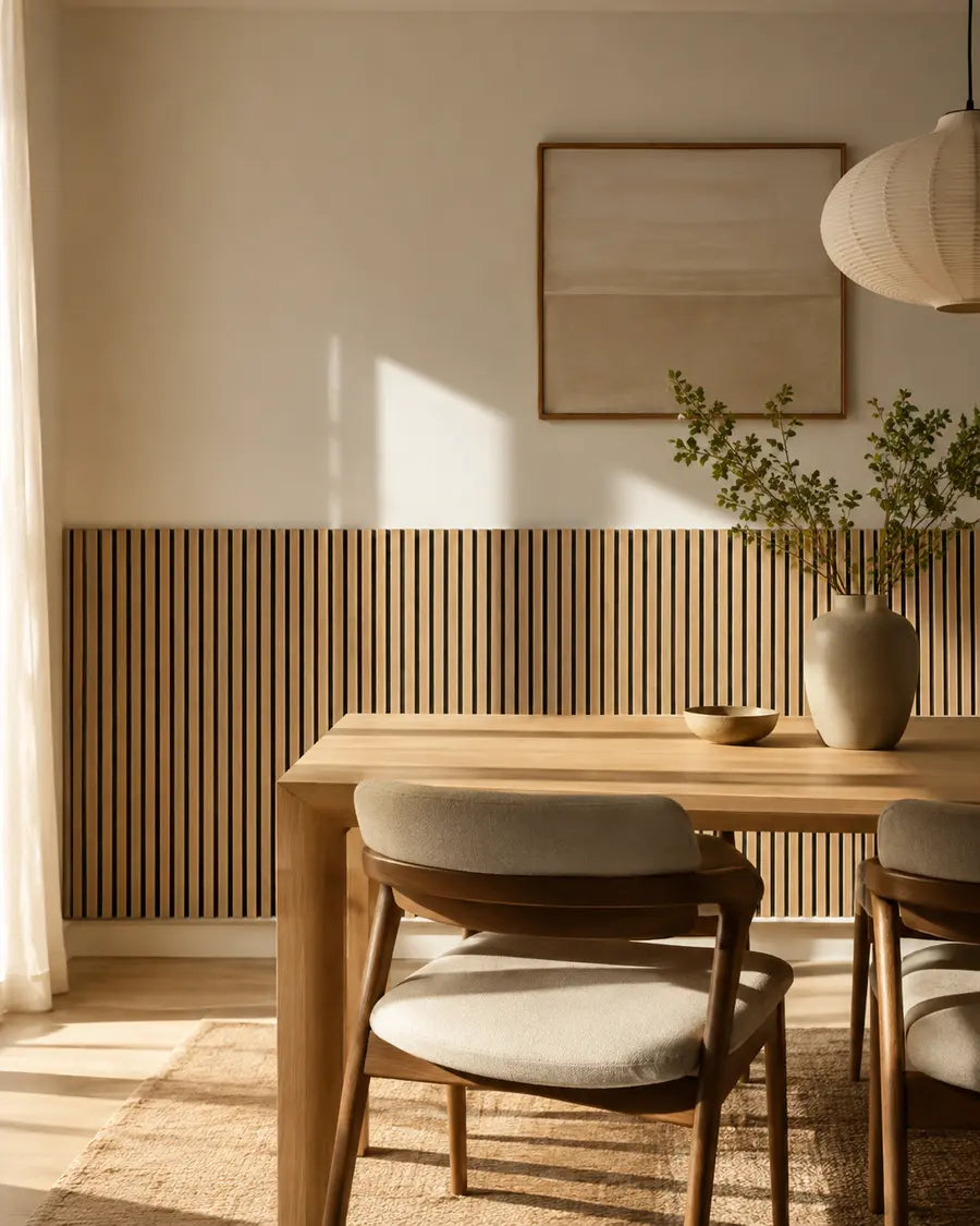 NORDAN Acoustic Slat Wood Wall Panels - Oak