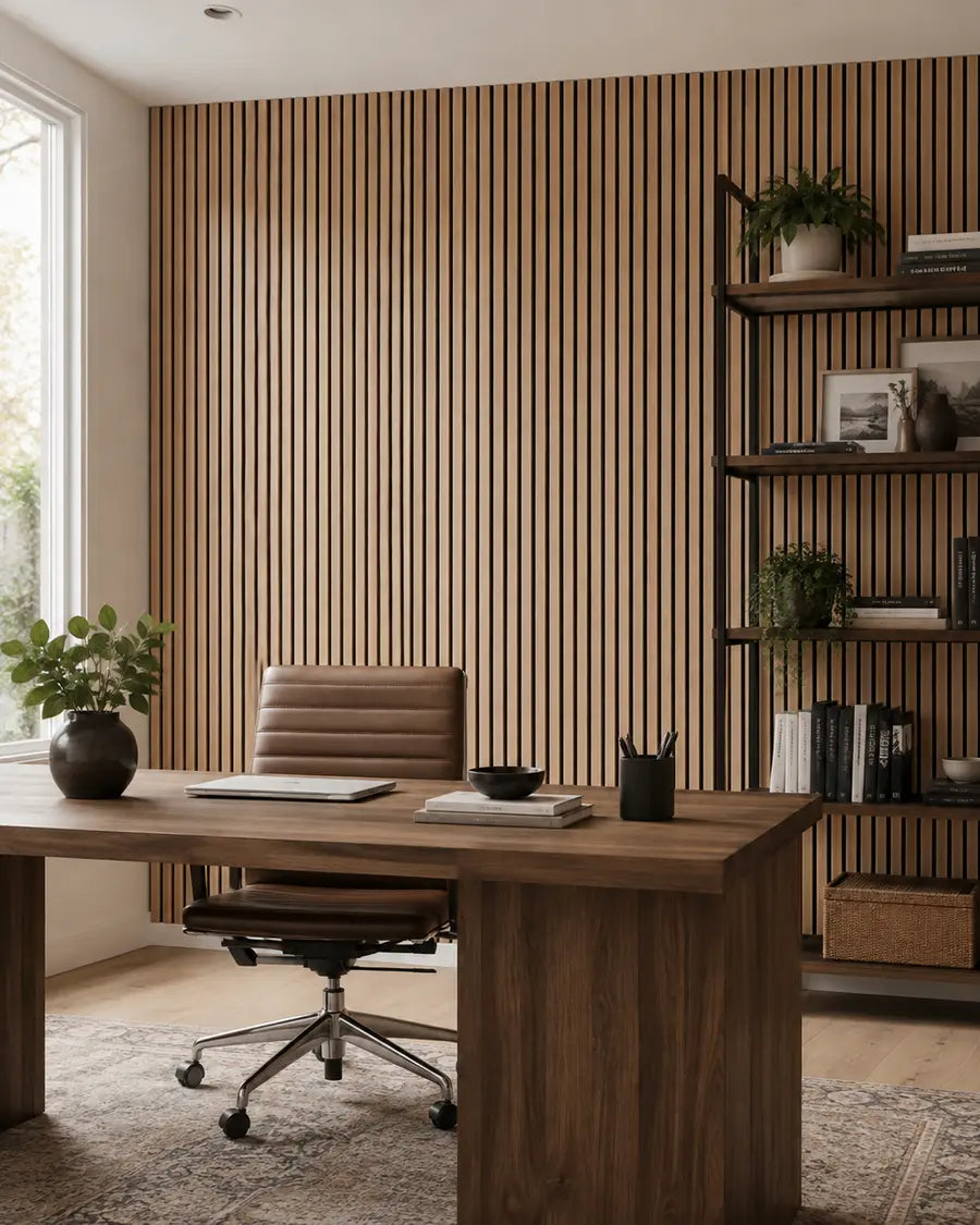 NORDAN Acoustic Slat Wood Wall Panels - Oak