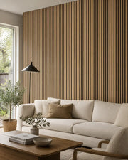 NORDAN Acoustic Slat Wood Wall Panels - Oak