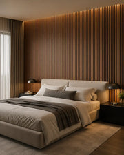 NORDAN Acoustic Slat Wood Wall Panels - Teak