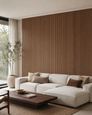 NORDAN Acoustic Slat Wood Wall Panels - Teak