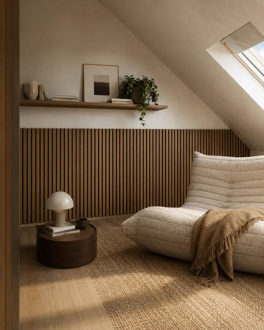 NORDAN Acoustic Slat Wood Wall Panels - Teak