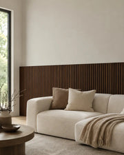 NORDAN Acoustic Slat Wood Wall Panels - Walnut