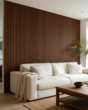 NORDAN Acoustic Slat Wood Wall Panels - Walnut